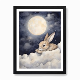 Sleeping Baby Bunny 8 Art Print by Scribble Studio - Fy