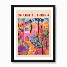 Sharm El Sheikh Egypt Fauvist Travel Poster Art Print