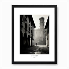 Poster Of Vicenza, Italy, Black And White Analogue Photography 3 Art Print