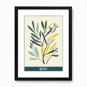 Olive Tree Flat Illustration 4 Poster Art Print