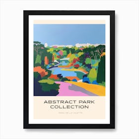 Abstract Park Collection Poster Parc De La Vilette Paris 4 Art Print