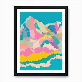 Abstract Mountain View Art Print