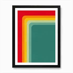 Geometric and colorful shapes 3 Art Print