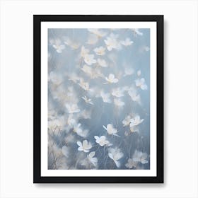 Frosty Botanical Winter Jasmine 4 Art Print