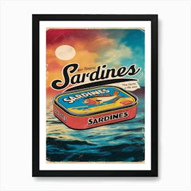 Sardines retro tin Art Print