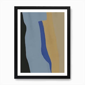 Abstract Painting dull blue Art Print