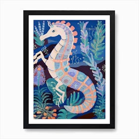 Maximalist Animal Painting Seahorse 1 Art Print