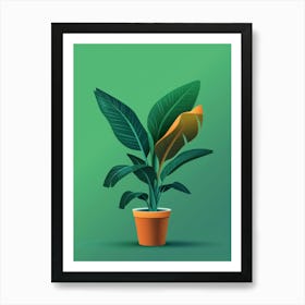 Banana Plant In A Pot 9 Art Print