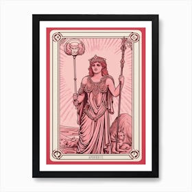 Aphrodite Pink Tarot Card Art Print