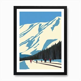 Hemsedal 2, Norway Midcentury Vintage Skiing Poster Art Print