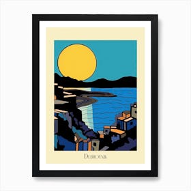 Poster Of Minimal Design Style Of Dubrovnik, Croatia 2 Art Print