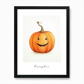 Friendly Kids Pumpkin 2 Poster Art Print