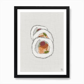 Sushi Rolls Art Print