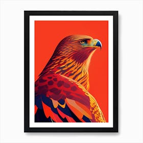 Red Tailed Hawk Pop Matisse Bird Art Print