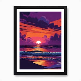 Sunset Painting Art Print