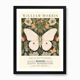 William Morris Print Exhibition Poster Butterfly Print Art Print