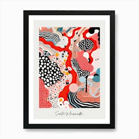 Poster Of Santa Marinella, Italy, Illustration In The Style Of Pop Art 1 Art Print