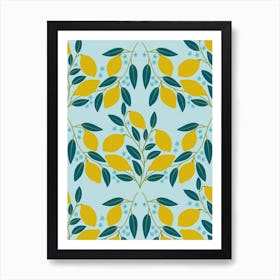 Lemon Symmetry Art Print