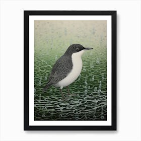 Ohara Koson Inspired Bird Painting Dipper 3 Art Print