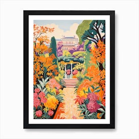 Giardini Botanici Villa Taranto, Italy In Autumn Fall Illustration 2 Affiche