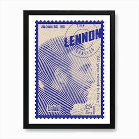 Stamps Art – John Lennon Art Print