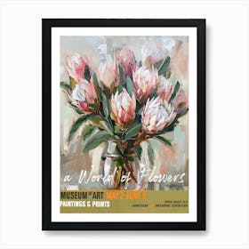 A World Of Flowers, Van Gogh Exhibition Protea 4 Art Print