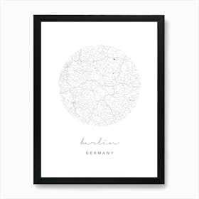 Berlin Germany Circle Map Art Print