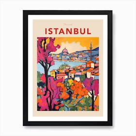 Istanbul Turkey 7 Fauvist Travel Poster Art Print