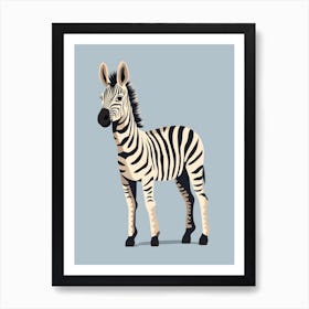 Baby Animal Illustration  Zebra 1 Art Print