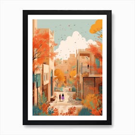 Baghdad In Autumn Fall Travel Art 4 Art Print