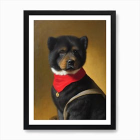 Chow Chow Renaissance Portrait Oil Painting Art Print