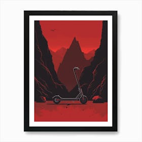 Electric Scooter In The Desert Art Print