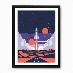 Space Shuttle Launch Art Print