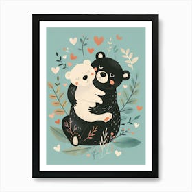 Bear Hug Canvas Print Art Print