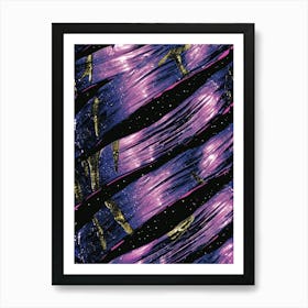 Purple And Gold 1 Art Print