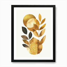 Gold Leaves Canvas Print 5 Art Print