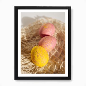 Easter Eggs On A Net 1 Art Print