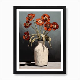 Bouquet Of Helenium Flowers, Autumn Fall Florals Painting 5 Art Print