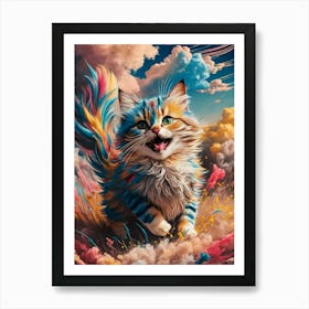 Cat In The Sky 1 Art Print