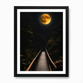 Moonlight Bridge 1 Art Print