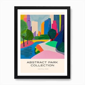 Abstract Park Collection Poster Central Park New York City 4 Art Print