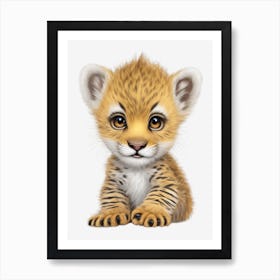 Cheetah Cub Art Print