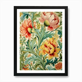 Victorian Floral Wallpaper Art Print