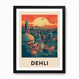 Dehli 2 Vintage Travel Poster Art Print