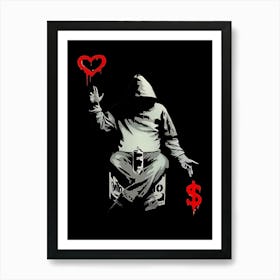 Banksy Love Over Money Wall 1 Art Print