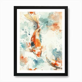 Watercolor Koi 27 Art Print