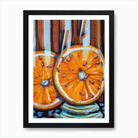 Orange Juice Cocktail Detail Oil Painting Art Print