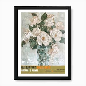 A World Of Flowers, Van Gogh Exhibition Rose 2 Art Print