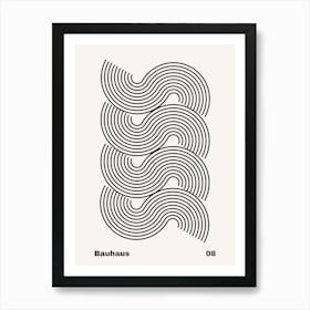 Geometric Bauhaus Poster B&W 8 Art Print