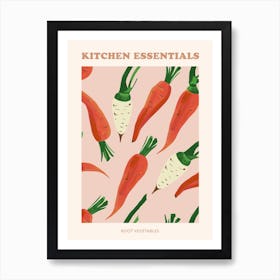 Root Vegetables Pattern Poster 5 Art Print